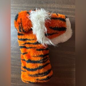 Daphne Tiger Golf Club Head Cover Wood Driver Plush Orange Black White
